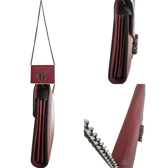 GUCCI Red Leather Shoulder Bag - Picture 3 of 5